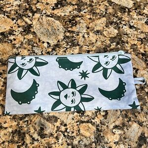 Baggu Medium Flat Pouch Sun and Moon Charms